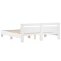 Estructura cama con cabecero madera ingeniería blanco 200x200cm de , Camas y somieres - Ref: Foro24-3207392, Precio: 135,14 €...