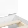 Estructura cama con cabecero madera ingeniería blanco 200x200cm de , Camas y somieres - Ref: Foro24-3207392, Precio: 134,30 €...