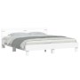 Estructura de cama con cabecero y luces LED blanca 200x200 cm de , Camas y somieres - Ref: Foro24-3207518, Precio: 152,16 €, ...