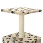 Rascador para gatos con poste de sisal 55 cm huellas beige de vidaXL, Mobiliario para gatos - Ref: Foro24-170540, Precio: 29,...