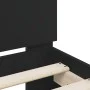 Estructura de cama cabecero y luces LED negra 180x200 cm de , Camas y somieres - Ref: Foro24-3207526, Precio: 214,81 €, Descu...