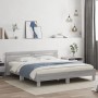 Estructura de cama cabecero y luces LED gris Sonoma 180x200 cm de , Camas y somieres - Ref: Foro24-3207530, Precio: 173,77 €,...