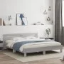 Estructura de cama cabecero y luces LED gris Sonoma 180x200 cm de , Camas y somieres - Ref: Foro24-3207530, Precio: 171,13 €,...