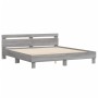 Estructura de cama cabecero y luces LED gris Sonoma 180x200 cm de , Camas y somieres - Ref: Foro24-3207530, Precio: 173,77 €,...