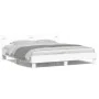 Estructura de cama cabecero y luces LED blanca 160x200 cm de , Camas y somieres - Ref: Foro24-3207532, Precio: 144,41 €, Desc...