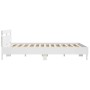 Estructura de cama cabecero y luces LED blanca 160x200 cm de , Camas y somieres - Ref: Foro24-3207532, Precio: 146,36 €, Desc...