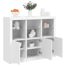 Sideboards mit LED-Beleuchtung, 3 Stück, weißes Holzwerkstoff von , Sideboards - Ref: Foro24-3209100, Preis: 232,93 €, Rabatt: %