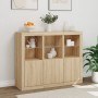 Aparador con luz LED 3 piezas madera de ingeniería roble sonoma de , Aparadores - Ref: Foro24-3209102, Precio: 220,98 €, Desc...
