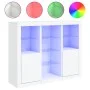 Sideboards with LED lights 3 pieces white engineered wood by , Sideboards - Ref: Foro24-3209121, Price: 234,05 €, Discount: %