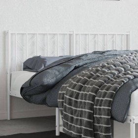 Cabecero de metal blanco 150 cm de , Cabeceros y pies de cama - Ref: Foro24-374520, Precio: 33,55 €, Descuento: %