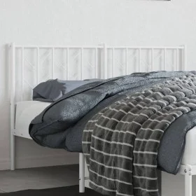 Cabecero de metal blanco 150 cm de , Cabeceros y pies de cama - Ref: Foro24-374520, Precio: 33,06 €, Descuento: %