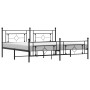 Estructura de cama cabecero y estribo metal negro 193x203 cm de , Camas y somieres - Ref: Foro24-374363, Precio: 135,85 €, De...