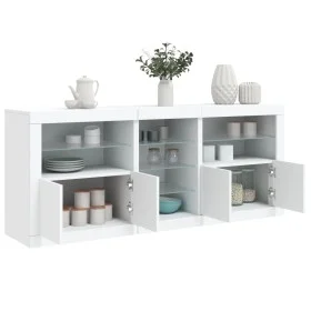 Aparador con luces LED blanco 162x37x67 cm de , Aparadores - Ref: Foro24-3209030, Precio: 220,60 €, Descuento: %
