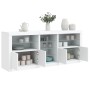 Aparador con luces LED blanco 162x37x67 cm de , Aparadores - Ref: Foro24-3209030, Precio: 225,42 €, Descuento: %