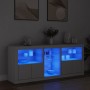 Aparador con luces LED blanco 162x37x67 cm de , Aparadores - Ref: Foro24-3209030, Precio: 225,42 €, Descuento: %
