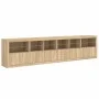 Aparador con luces LED roble Sonoma 283x37x67 cm de , Aparadores - Ref: Foro24-3209018, Precio: 279,59 €, Descuento: %