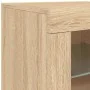 Aparador con luces LED roble Sonoma 283x37x67 cm de , Aparadores - Ref: Foro24-3209018, Precio: 279,59 €, Descuento: %