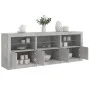 Betongraues Sideboard mit LED-Leuchten 181,5 x 37 x 67 cm von , Sideboards - Ref: Foro24-3209005, Preis: 200,17 €, Rabatt: %