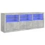 Betongraues Sideboard mit LED-Leuchten 181,5 x 37 x 67 cm von , Sideboards - Ref: Foro24-3209005, Preis: 200,17 €, Rabatt: %