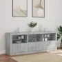 Betongraues Sideboard mit LED-Leuchten 181,5 x 37 x 67 cm von , Sideboards - Ref: Foro24-3209005, Preis: 200,17 €, Rabatt: %