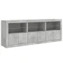 Betongraues Sideboard mit LED-Leuchten 181,5 x 37 x 67 cm von , Sideboards - Ref: Foro24-3209005, Preis: 200,17 €, Rabatt: %