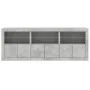 Betongraues Sideboard mit LED-Leuchten 181,5 x 37 x 67 cm von , Sideboards - Ref: Foro24-3209005, Preis: 200,17 €, Rabatt: %