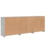 Betongraues Sideboard mit LED-Leuchten 181,5 x 37 x 67 cm von , Sideboards - Ref: Foro24-3209005, Preis: 200,17 €, Rabatt: %