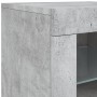 Aparador con luces LED gris hormigón 181,5x37x67 cm de , Aparadores - Ref: Foro24-3209005, Precio: 205,78 €, Descuento: %