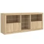 Aparador con luces LED roble Sonoma 181,5x37x67 cm de , Aparadores - Ref: Foro24-3209039, Precio: 197,02 €, Descuento: %