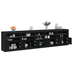 Aparador con luces LED negro 283x37x67 cm de , Aparadores - Ref: Foro24-3209024, Precio: 347,29 €, Descuento: %