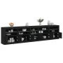 Sideboard with LED lights black 283x37x67 cm by , Sideboards - Ref: Foro24-3209024, Price: 347,29 €, Discount: %