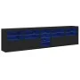 Sideboard with LED lights black 283x37x67 cm by , Sideboards - Ref: Foro24-3209024, Price: 347,29 €, Discount: %