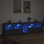 Sideboard with LED lights black 283x37x67 cm by , Sideboards - Ref: Foro24-3209024, Price: 347,29 €, Discount: %
