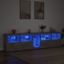 Aparador con luces LED gris hormigón 283x37x67 cm de , Aparadores - Ref: Foro24-3209026, Precio: 324,09 €, Descuento: %