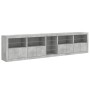 Aparador con luces LED gris hormigón 283x37x67 cm de , Aparadores - Ref: Foro24-3209026, Precio: 324,09 €, Descuento: %