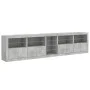Concrete gray sideboard with LED lights 283x37x67 cm by , Sideboards - Ref: Foro24-3209026, Price: 316,05 €, Discount: %