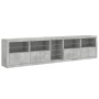 Aparador con luces LED gris hormigón 283x37x67 cm de , Aparadores - Ref: Foro24-3209026, Precio: 324,09 €, Descuento: %