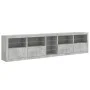 Betongraues Sideboard mit LED-Leuchten 283x37x67 cm von , Sideboards - Ref: Foro24-3209026, Preis: 316,05 €, Rabatt: %