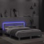 Estructura de cama con cabecero y luces LED blanco 150x200 cm de , Camas y somieres - Ref: Foro24-3207539, Precio: 141,58 €, ...