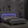 Estructura de cama con cabecero y luces LED blanco 150x200 cm de , Camas y somieres - Ref: Foro24-3207539, Precio: 139,11 €, ...
