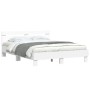 Estructura de cama con cabecero y luces LED blanco 150x200 cm de , Camas y somieres - Ref: Foro24-3207539, Precio: 141,58 €, ...