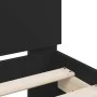 Estructura de cama con cabecero y luces LED negro 140x200 cm de , Camas y somieres - Ref: Foro24-3207547, Precio: 204,25 €, D...