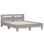 Estructura de cama cabecero y luces LED gris Sonoma 140x200 cm de , Camas y somieres - Ref: Foro24-3207551, Precio: 175,76 €,...