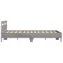 Estructura de cama cabecero y luces LED gris Sonoma 140x200 cm de , Camas y somieres - Ref: Foro24-3207551, Precio: 175,76 €,...