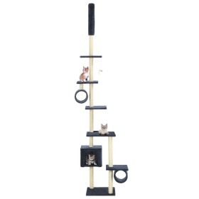 Rascador para gatos con postes de sisal azul oscuro 260 cm de vidaXL, Mobiliario para gatos - Ref: Foro24-170536, Precio: 81,...