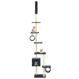 Rascador para gatos con postes de sisal azul oscuro 260 cm de vidaXL, Mobiliario para gatos - Ref: Foro24-170536, Precio: 80,...