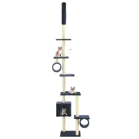 Rascador para gatos con postes de sisal azul oscuro 260 cm de vidaXL, Mobiliario para gatos - Ref: Foro24-170536, Precio: 80,...