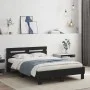 Estructura cama con cabecero madera ingeniería negro 120x200 cm de , Camas y somieres - Ref: Foro24-3207428, Precio: 142,73 €...
