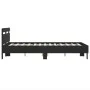 Estructura cama con cabecero madera ingeniería negro 120x200 cm de , Camas y somieres - Ref: Foro24-3207428, Precio: 142,73 €...