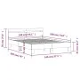 Cama con cabecero madera de ingeniería marrón roble 140x190 cm de , Camas y somieres - Ref: Foro24-3207440, Precio: 176,20 €,...